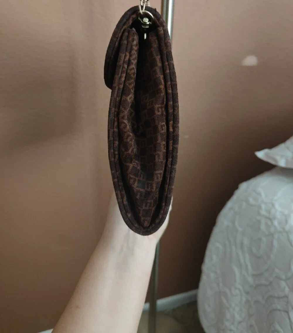 VTG Gucci Chain Sueded Brown Bag
